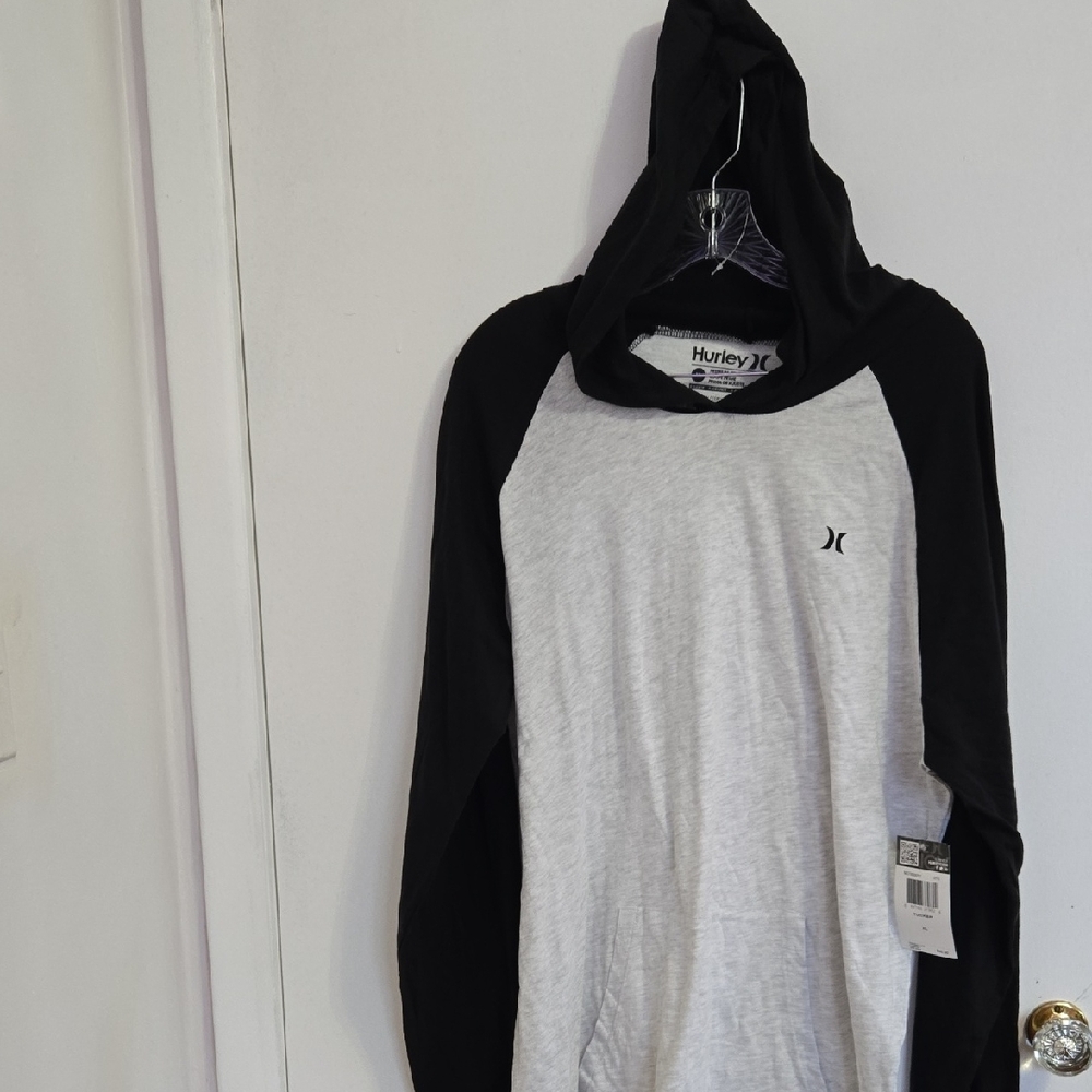 Hurley Two-Tone Black and Gray Hoodie